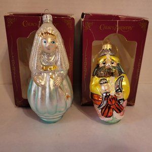 Vintage Calik’s Artistry Blown Glass Ornament Lot - Made in Poland